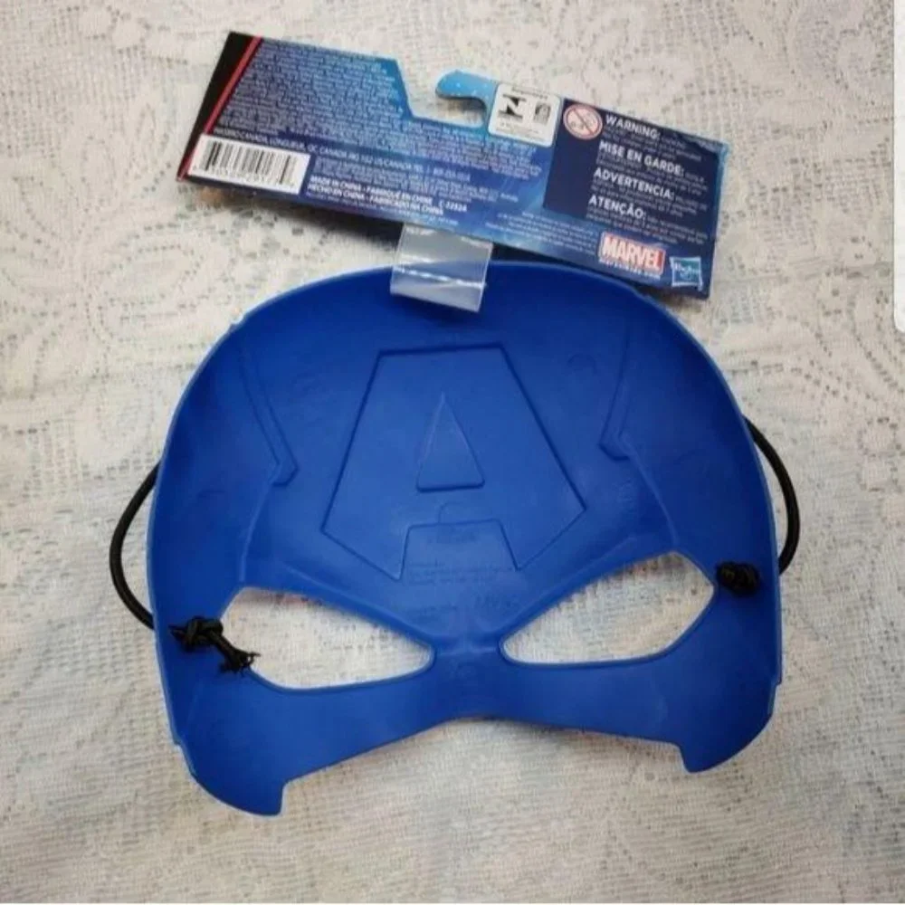 Rubies Marvel Captain America Plastic‎ MASK Halloween Costume Child Blue - Picture 2 of 5